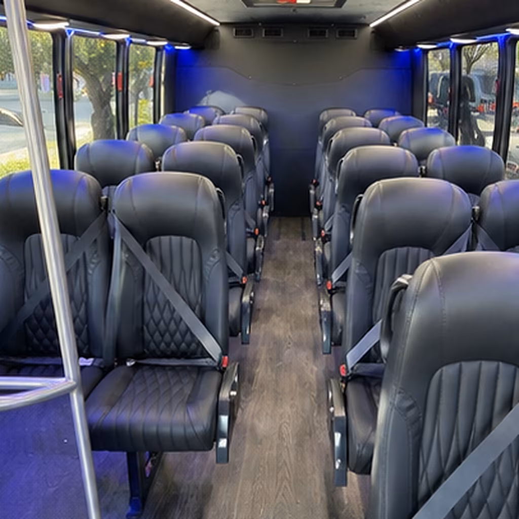 atlanta 28 passenger minibus interior