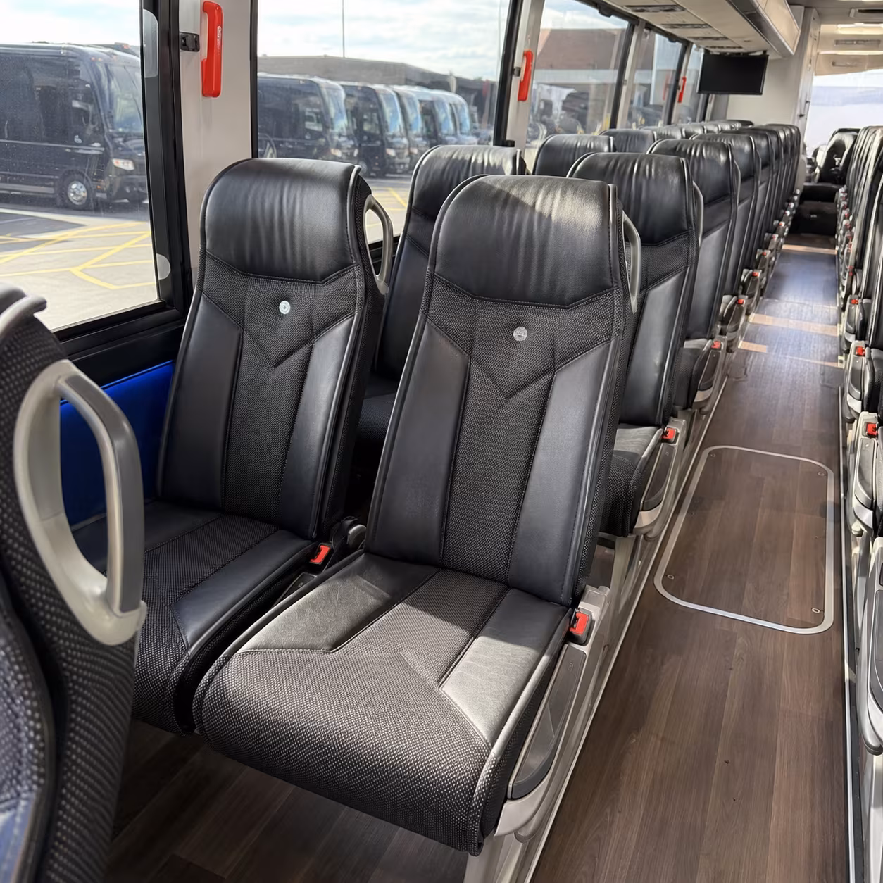 atlanta 40 passenger charter bus interior