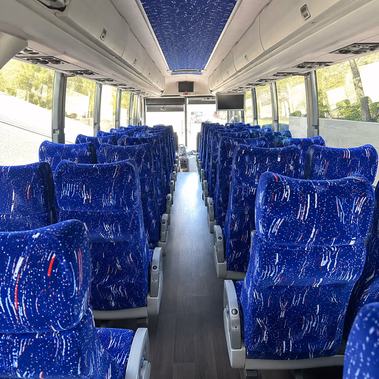 atlanta 50 passenger charter bus interior
