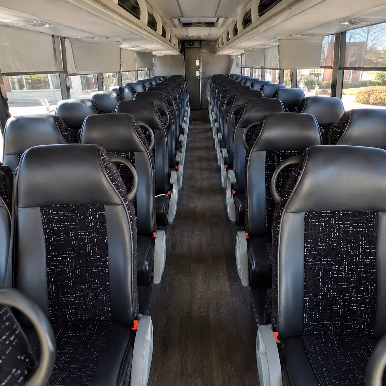 atlanta 54 passenger charter bus inside