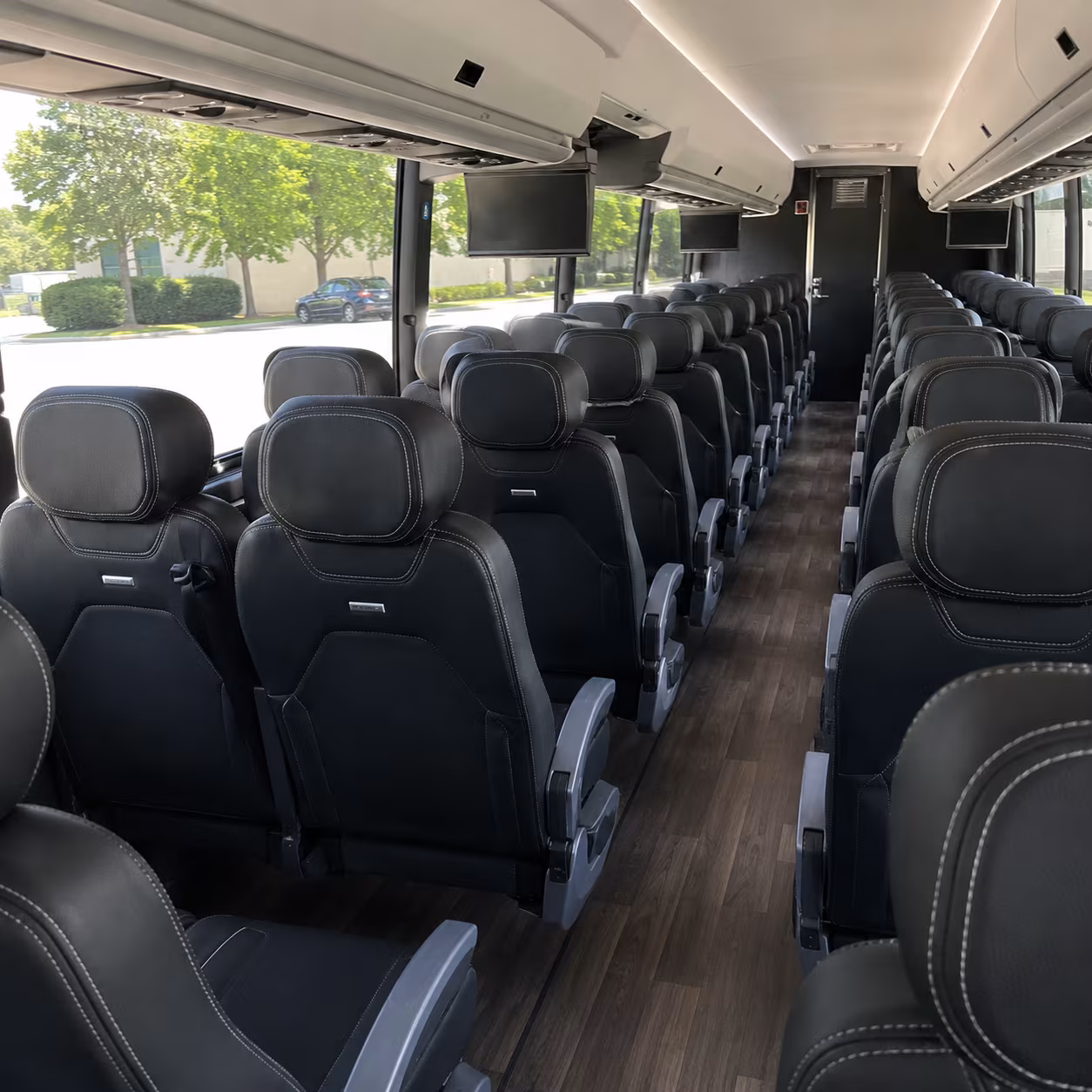 atlanta 56 passenger charter bus interior